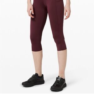Lululemon Burgundy Cropped Leggings
